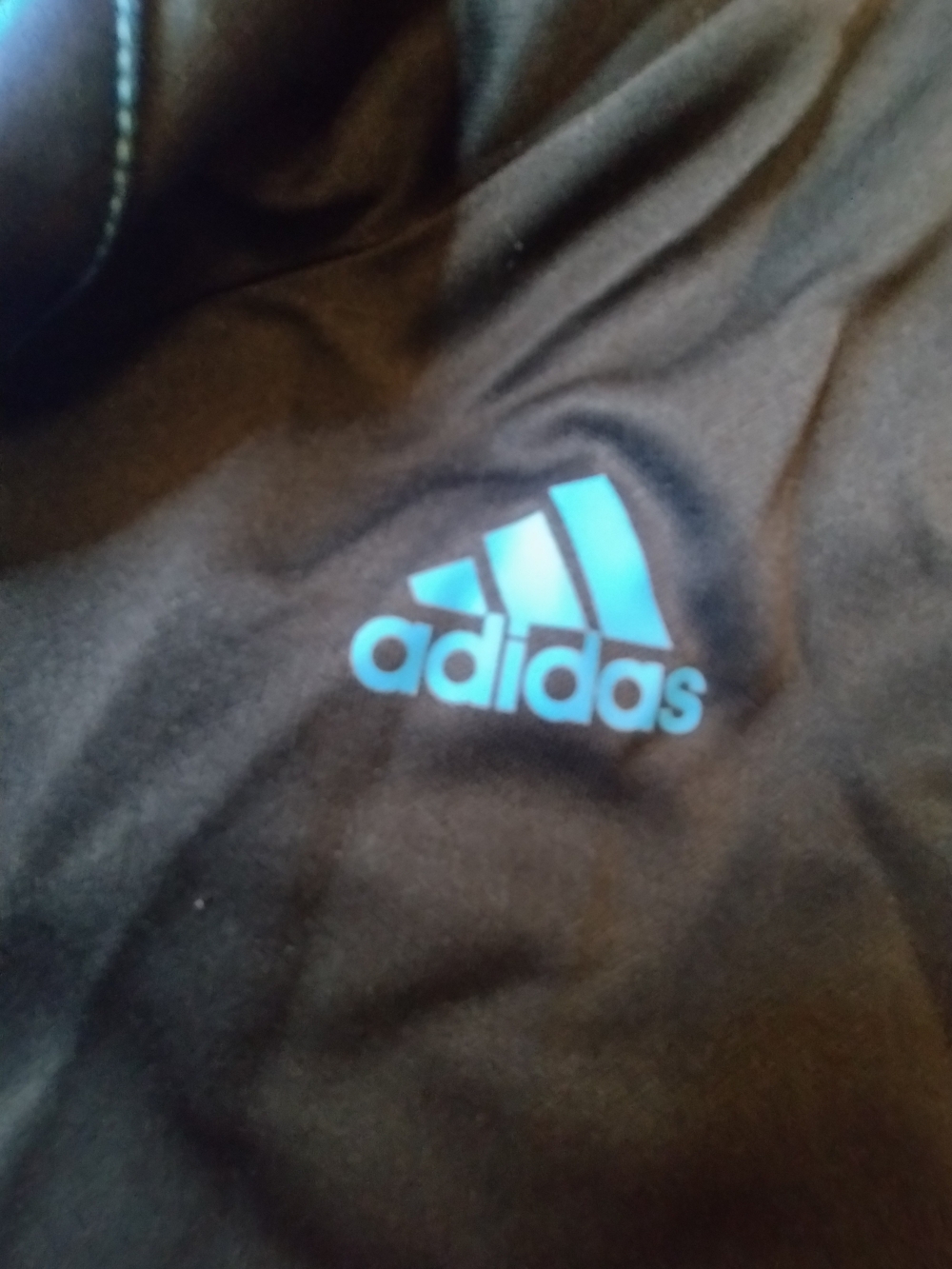 adidas Black Hoodie Jacket with Teal Accents - Picture 4 of 6